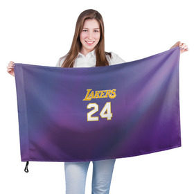 Флаг 3D с принтом Los Angeles Lakers / Kobe Brya в Кировске, 100% полиэстер | плотность ткани — 95 г/м2, размер — 67 х 109 см. Принт наносится с одной стороны | basketball | espn | kobe | kobe bryant | kobe bryant death | kobe bryant tribute | lakers | los angeles lakers | nba