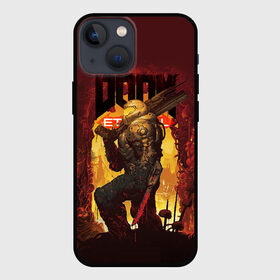 Чехол для iPhone 13 mini с принтом Doom Eternal в Кировске,  |  | doom | doom 2016 | doom 2020 | doom eternal | doomguy | дум | дум 2020 | дум вечен | дум етернал | дум этернал | думгай