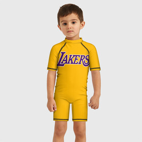 Детский купальный костюм 3D с принтом Kobe Bryant в Кировске, Полиэстер 85%, Спандекс 15% | застежка на молнии на спине | 24 | kobe | kobe bean bryant | lakers | los angeles | американский баскетболист | баскетбол | баскетболист | коби | коби бин брайант | лейкерс | лос анджелес | нью йорк