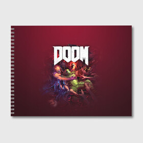 Альбом для рисования с принтом Doom в Кировске, 100% бумага
 | матовая бумага, плотность 200 мг. | Тематика изображения на принте: doom | doom 2016 | doom 2020 | doom eternal | doom slayer | doomguy | doomslayer | дум | дум 2020 | дум вечен | дум етернал | дум этернал | думгай