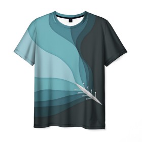 Мужская футболка 3D с принтом Rowing boat в Кировске, 100% полиэфир | прямой крой, круглый вырез горловины, длина до линии бедер | 