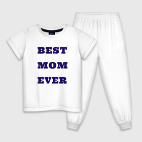 Детская пижама хлопок с принтом Самая лучшая мама в Кировске, 100% хлопок |  брюки и футболка прямого кроя, без карманов, на брюках мягкая резинка на поясе и по низу штанин
 | 8 марта | the best | беременная | будущая мама | восьмое марта | день мамы | мама | мамочка | подарок жене | подарок маме | самая лучшая мама | футболка мама