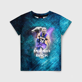 Детская футболка 3D с принтом Kobe Bryant в Кировске, 100% гипоаллергенный полиэфир | прямой крой, круглый вырез горловины, длина до линии бедер, чуть спущенное плечо, ткань немного тянется | angeles | bryant | kobe | lakers | los | nba | баскетбольный | клуб