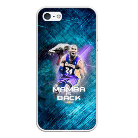 Чехол для iPhone 5/5S матовый с принтом Kobe Bryant в Кировске, Силикон | Область печати: задняя сторона чехла, без боковых панелей | angeles | bryant | kobe | lakers | los | nba | баскетбольный | клуб