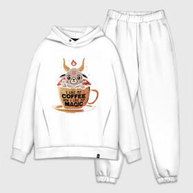 Мужской костюм хлопок OVERSIZE с принтом Magic Coffee в Кировске,  |  | coffee | evil | magic | prints | зло | картинки | кофе | магия | майки | мем | мода | прикол | принты | стиль | тренд | футболки | яркие | яркость