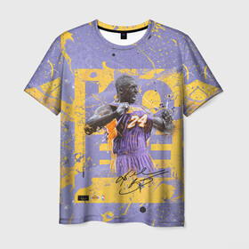 Мужская футболка 3D с принтом Kobe Bryant в Кировске, 100% полиэфир | прямой крой, круглый вырез горловины, длина до линии бедер | angeles | bryant | kobe | lakers | los | nba | баскетбольный | клуб