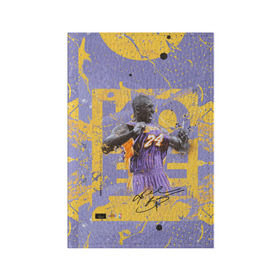 Обложка для паспорта матовая кожа с принтом Kobe Bryant в Кировске, натуральная матовая кожа | размер 19,3 х 13,7 см; прозрачные пластиковые крепления | angeles | bryant | kobe | lakers | los | nba | баскетбольный | клуб