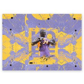 Поздравительная открытка с принтом Kobe Bryant в Кировске, 100% бумага | плотность бумаги 280 г/м2, матовая, на обратной стороне линовка и место для марки
 | Тематика изображения на принте: angeles | bryant | kobe | lakers | los | nba | баскетбольный | клуб