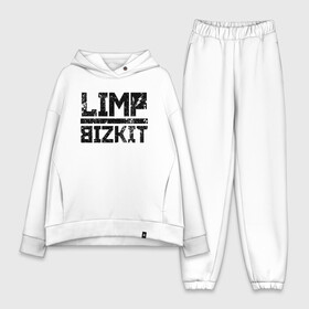 Женский костюм хлопок Oversize с принтом LIMP BIZKIT LOGO | ЛИМП БИЗКИТ ЛОГО (Z) в Кировске,  |  | dj lethal | limp bizkit | rock | джон отто | лимп бизкит | майк смит | музыка | роб уотерс | рок | сэм риверс | терри бальзамо | уэс борланд | фред дёрст