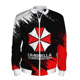 Мужской бомбер 3D с принтом UMBRELLA CORP в Кировске, 100% полиэстер | застегивается на молнию, по бокам два кармана без застежек, по низу бомбера и на воротнике - эластичная резинка | ada wong | biohazard | leon | nemesis | project resistance | raccoon city | re2 | resident evil 2 | rpd | stars | umbrella | ада вонг | амбрелла | немесис | ужасы