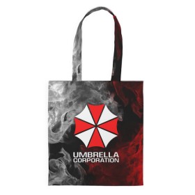 Сумка 3D повседневная с принтом UMBRELLA CORP в Кировске, 100% полиэстер | Плотность: 200 г/м2; Размер: 34×35 см; Высота лямок: 30 см | ada wong | biohazard | leon | nemesis | project resistance | raccoon city | re2 | resident evil 2 | rpd | stars | umbrella | ада вонг | амбрелла | немесис | ужасы