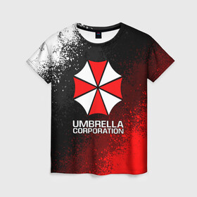 Женская футболка 3D с принтом UMBRELLA CORP в Кировске, 100% полиэфир ( синтетическое хлопкоподобное полотно) | прямой крой, круглый вырез горловины, длина до линии бедер | ada wong | biohazard | leon | nemesis | project resistance | raccoon city | re2 | resident evil 2 | rpd | stars | umbrella | ада вонг | амбрелла | немесис | ужасы