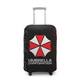 Чехол для чемодана 3D с принтом UMBRELLA CORP в Кировске, 86% полиэфир, 14% спандекс | двустороннее нанесение принта, прорези для ручек и колес | ada wong | biohazard | leon | nemesis | project resistance | raccoon city | re2 | resident evil 2 | rpd | stars | umbrella | ада вонг | амбрелла | немесис | ужасы