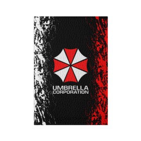 Обложка для паспорта матовая кожа с принтом UMBRELLA CORP в Кировске, натуральная матовая кожа | размер 19,3 х 13,7 см; прозрачные пластиковые крепления | Тематика изображения на принте: ada wong | biohazard | leon | nemesis | project resistance | raccoon city | re2 | resident evil 2 | rpd | stars | umbrella | ада вонг | амбрелла | немесис | ужасы