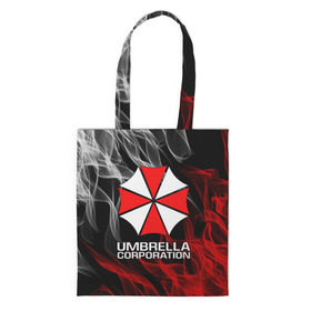 Шоппер 3D с принтом UMBRELLA CORP в Кировске, 100% полиэстер | Плотность: 200 г/м2; Размер: 34×35 см; Высота лямок: 30 см | ada wong | biohazard | leon | nemesis | project resistance | raccoon city | re2 | resident evil 2 | rpd | stars | umbrella | ада вонг | амбрелла | немесис | ужасы