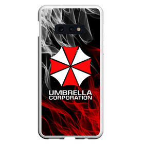 Чехол для Samsung S10E с принтом UMBRELLA CORP в Кировске, Силикон | Область печати: задняя сторона чехла, без боковых панелей | Тематика изображения на принте: ada wong | biohazard | leon | nemesis | project resistance | raccoon city | re2 | resident evil 2 | rpd | stars | umbrella | ада вонг | амбрелла | немесис | ужасы