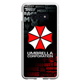 Чехол для Samsung S10E с принтом RESIDENT EVIL (UMBRELLA CORP) в Кировске, Силикон | Область печати: задняя сторона чехла, без боковых панелей | ada wong | biohazard | leon | nemesis | project resistance | raccoon city | re | re3 | resident evil | resident evil 3 | rpd | stars | umbrella | ада вонг | амбрелла | немезис | ужасы