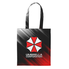 Шоппер 3D с принтом UMBRELLA CORP в Кировске, 100% полиэстер | Плотность: 200 г/м2; Размер: 34×35 см; Высота лямок: 30 см | ada wong | biohazard | leon | nemesis | project resistance | raccoon city | re2 | resident evil 2 | rpd | stars | umbrella | ада вонг | амбрелла | немесис | ужасы