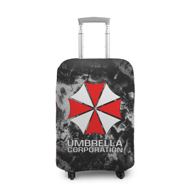 Чехол для чемодана 3D с принтом UMBRELLA CORP | АМБРЕЛЛА КОРП в Кировске, 86% полиэфир, 14% спандекс | двустороннее нанесение принта, прорези для ручек и колес | ada wong | biohazard | leon | nemesis | project resistance | raccoon city | re2 | resident evil 2 | rpd | stars | umbrella | ада вонг | амбрелла | немесис | ужасы