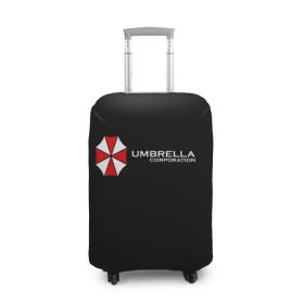 Чехол для чемодана 3D с принтом Umbrella Corporation в Кировске, 86% полиэфир, 14% спандекс | двустороннее нанесение принта, прорези для ручек и колес | апокалипсис | зла | зомби | обитель | твирус