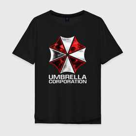 Мужская футболка хлопок Oversize с принтом UMBRELLA CORP в Кировске, 100% хлопок | свободный крой, круглый ворот, “спинка” длиннее передней части | ada wong | biohazard | leon | nemesis | project resistance | raccoon city | re2 | resident evil 2 | rpd | stars | umbrella | ада вонг | амбрелла | немесис | ужасы
