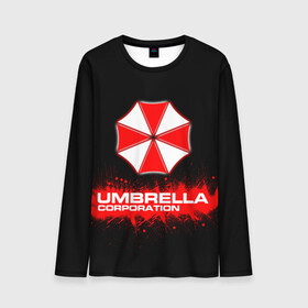 Мужской лонгслив 3D с принтом Umbrella Corporation в Кировске, 100% полиэстер | длинные рукава, круглый вырез горловины, полуприлегающий силуэт | corporation | umbrella | umbrella corporation | амбрела | амбрелла корпорейшн | военная корпорация | корпорация | фармацевтическая корпорация