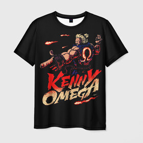 Мужская футболка 3D с принтом Kenny Omega Street Fighter в Кировске, 100% полиэфир | прямой крой, круглый вырез горловины, длина до линии бедер | kennyomega aew streetfighter