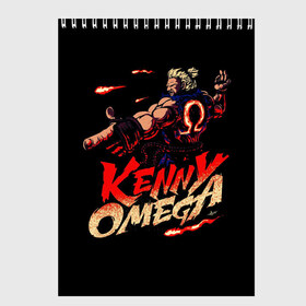 Скетчбук с принтом Kenny Omega Street Fighter в Кировске, 100% бумага
 | 48 листов, плотность листов — 100 г/м2, плотность картонной обложки — 250 г/м2. Листы скреплены сверху удобной пружинной спиралью | kennyomega aew streetfighter