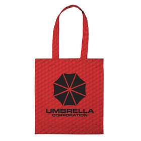 Шоппер 3D с принтом Umbrella Corporation в Кировске, 100% полиэстер | Плотность: 200 г/м2; Размер: 34×35 см; Высота лямок: 30 см | corporation | umbrella | umbrella corporation | амбрела | амбрелла корпорейшн | военная корпорация | корпорация | фармацевтическая корпорация