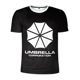 Мужская футболка 3D спортивная с принтом Umbrella Corporation в Кировске, 100% полиэстер с улучшенными характеристиками | приталенный силуэт, круглая горловина, широкие плечи, сужается к линии бедра | Тематика изображения на принте: corporation | umbrella | umbrella corporation | амбрела | амбрелла корпорейшн | военная корпорация | корпорация | фармацевтическая корпорация
