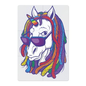 Магнитный плакат 2Х3 с принтом Rasta Unicorn в Кировске, Полимерный материал с магнитным слоем | 6 деталей размером 9*9 см | bob | bobmarley | dreadlocks | horse | rasta | unicorn | боб марли | дредлок | дредлоки | дреды | единорог | лошадь | раста | растаман | цвет