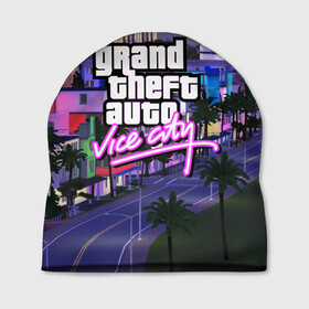 Шапка 3D с принтом Grand Theft Auto Vice City в Кировске, 100% полиэстер | универсальный размер, печать по всей поверхности изделия | grand theft auto 2 | grand theft auto 3 | grand theft auto v | grand theft auto: san andreas | grand theft auto: vice city | gta 1 | gta 2 | gta 3 | gta 4 | gta 5 | gta online | gta v | город | игры