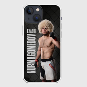 Чехол для iPhone 13 mini с принтом Хабиб Нурмагомедов в Кировске,  |  | habib | khabib | khabib nurmagomedov | mma | nurmagomedov | the eagle | ufc | боец | бои без правил | борьба | микс файт | мма | нурмагомедов | орёл | самбо | хабиб | хабиб нурмагомедов