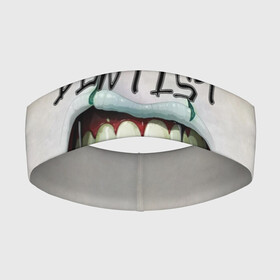 Повязка на голову 3D с принтом Dentist в Кировске,  |  | blood | dentist | teeth | губы | день стоматолога | зубной | зубы | кровь | подарок | стоматолог