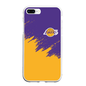 Чехол для iPhone 7Plus/8 Plus матовый с принтом LA LAKERS в Кировске, Силикон | Область печати: задняя сторона чехла, без боковых панелей | america | basketball | kobe bryant | la | la lakers | lakers | los angeles lakers | nba | usa | баскетбол | кобе брайант | лос анджелес лейкерс | нба | сша