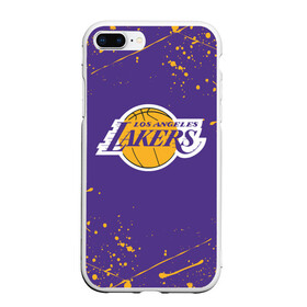 Чехол для iPhone 7Plus/8 Plus матовый с принтом LA LAKERS в Кировске, Силикон | Область печати: задняя сторона чехла, без боковых панелей | america | basketball | kobe bryant | la | la lakers | lakers | los angeles lakers | nba | usa | баскетбол | кобе брайант | лос анджелес лейкерс | нба | сша