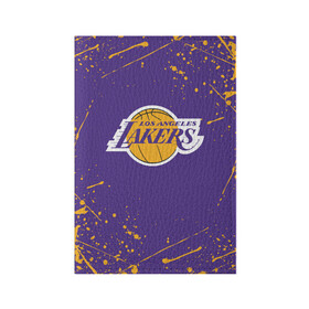 Обложка для паспорта матовая кожа с принтом LA LAKERS в Кировске, натуральная матовая кожа | размер 19,3 х 13,7 см; прозрачные пластиковые крепления | america | basketball | kobe bryant | la | la lakers | lakers | los angeles lakers | nba | usa | баскетбол | кобе брайант | лос анджелес лейкерс | нба | сша