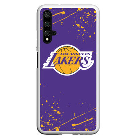 Чехол для Honor 20 с принтом LA LAKERS в Кировске, Силикон | Область печати: задняя сторона чехла, без боковых панелей | america | basketball | kobe bryant | la | la lakers | lakers | los angeles lakers | nba | usa | баскетбол | кобе брайант | лос анджелес лейкерс | нба | сша