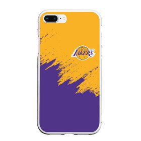 Чехол для iPhone 7Plus/8 Plus матовый с принтом LA LAKERS в Кировске, Силикон | Область печати: задняя сторона чехла, без боковых панелей | america | basketball | kobe bryant | la | la lakers | lakers | los angeles lakers | nba | usa | баскетбол | кобе брайант | лос анджелес лейкерс | нба | сша