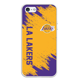 Чехол для iPhone 5/5S матовый с принтом LA LAKERS в Кировске, Силикон | Область печати: задняя сторона чехла, без боковых панелей | america | basketball | kobe bryant | la | la lakers | lakers | los angeles lakers | nba | usa | баскетбол | кобе брайант | лос анджелес лейкерс | нба | сша