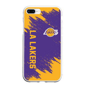 Чехол для iPhone 7Plus/8 Plus матовый с принтом LA LAKERS в Кировске, Силикон | Область печати: задняя сторона чехла, без боковых панелей | america | basketball | kobe bryant | la | la lakers | lakers | los angeles lakers | nba | usa | баскетбол | кобе брайант | лос анджелес лейкерс | нба | сша