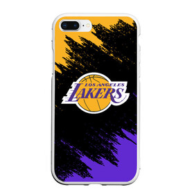 Чехол для iPhone 7Plus/8 Plus матовый с принтом LA LAKERS в Кировске, Силикон | Область печати: задняя сторона чехла, без боковых панелей | america | basketball | kobe bryant | la | la lakers | lakers | los angeles lakers | nba | usa | баскетбол | кобе брайант | лос анджелес лейкерс | нба | сша