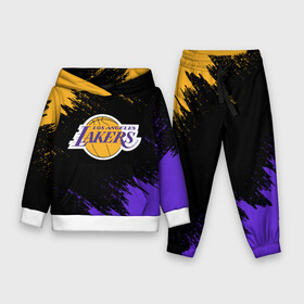 Детский костюм 3D (с толстовкой) с принтом LA LAKERS в Кировске,  |  | america | basketball | kobe bryant | la | la lakers | lakers | los angeles lakers | nba | usa | баскетбол | кобе брайант | лос анджелес лейкерс | нба | сша