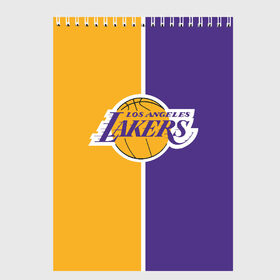 Скетчбук с принтом LA LAKERS в Кировске, 100% бумага
 | 48 листов, плотность листов — 100 г/м2, плотность картонной обложки — 250 г/м2. Листы скреплены сверху удобной пружинной спиралью | Тематика изображения на принте: america | basketball | kobe bryant | la | la lakers | lakers | los angeles lakers | nba | usa | баскетбол | кобе брайант | лос анджелес лейкерс | нба | сша