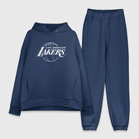 Женский костюм хлопок Oversize с принтом LA LAKERS в Кировске,  |  | america | basketball | kobe bryant | la | la lakers | lakers | los angeles lakers | nba | usa | баскетбол | кобе брайант | лос анджелес лейкерс | нба | сша