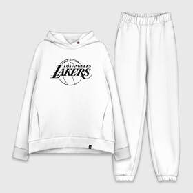 Женский костюм хлопок Oversize с принтом LA LAKERS в Кировске,  |  | america | basketball | kobe bryant | la | la lakers | lakers | los angeles lakers | nba | usa | баскетбол | кобе брайант | лос анджелес лейкерс | нба | сша