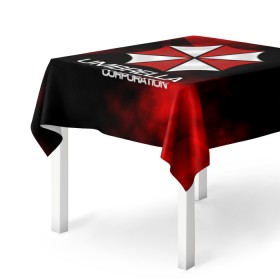 Скатерть 3D с принтом UMBRELLA CORP в Кировске, 100% полиэстер (ткань не мнется и не растягивается) | Размер: 150*150 см | biohazard | biohazard 7 | crocodile | fang | game | hand | monster | new umbrella | resident evil | resident evil 7 | umbrella | umbrella corp | umbrella corporation | zombie | обитель