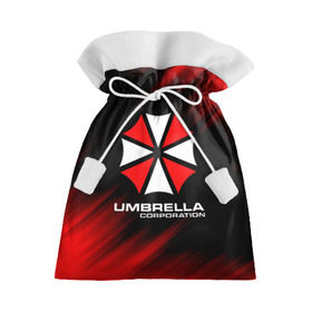 Подарочный 3D мешок с принтом Umbrella Corporation в Кировске, 100% полиэстер | Размер: 29*39 см | Тематика изображения на принте: corp | corporation | resident evil | umbrella | umbrella corporation | зомби апокалипсис | зонт | игра