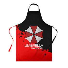 Фартук 3D с принтом UMBRELLA CORP в Кировске, 100% полиэстер | общий размер — 65 х 85 см, ширина нагрудника — 26 см, горловина — 53 см, длина завязок — 54 см, общий обхват в поясе — 173 см. Принт на завязках и на горловине наносится с двух сторон, на основной части фартука — только с внешней стороны | biohazard | biohazard 7 | crocodile | fang | game | hand | monster | new umbrella | resident evil | resident evil 7 | umbrella | umbrella corp | umbrella corporation | zombie | обитель