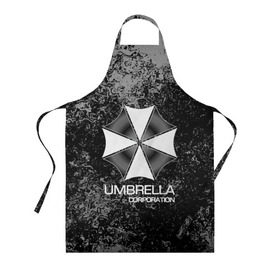 Фартук 3D с принтом UMBRELLA CORP в Кировске, 100% полиэстер | общий размер — 65 х 85 см, ширина нагрудника — 26 см, горловина — 53 см, длина завязок — 54 см, общий обхват в поясе — 173 см. Принт на завязках и на горловине наносится с двух сторон, на основной части фартука — только с внешней стороны | biohazard | biohazard 7 | crocodile | fang | game | hand | monster | new umbrella | resident evil | resident evil 7 | umbrella | umbrella corp | umbrella corporation | zombie | обитель